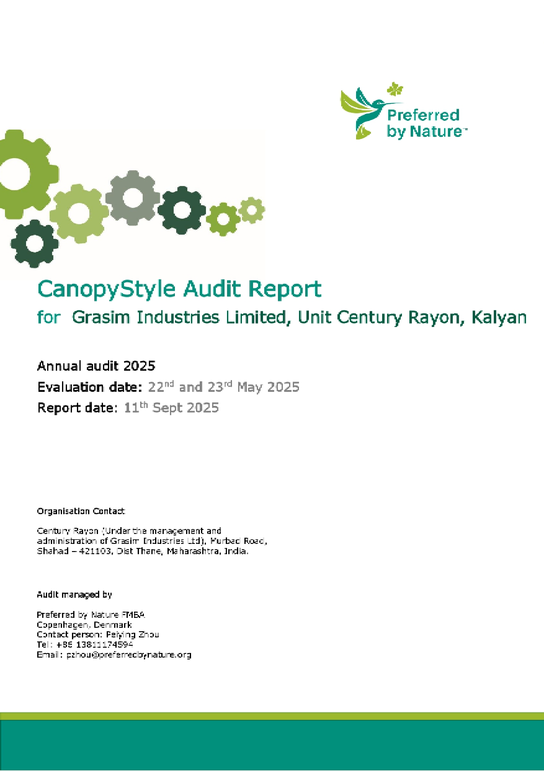 Century Rayon commitment to conservation and circular economy through partnership with Canopy, highlighted in Canopy's Hot Button Report 2023