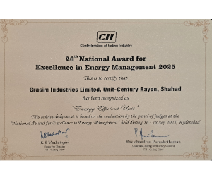 26th National Award for Excellence in Energy Management 2025 -Shahad